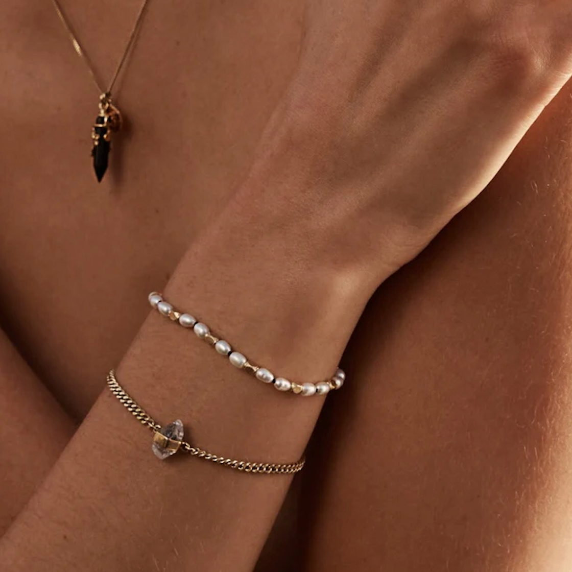 Bracelet | Diamond Quartz & Silver