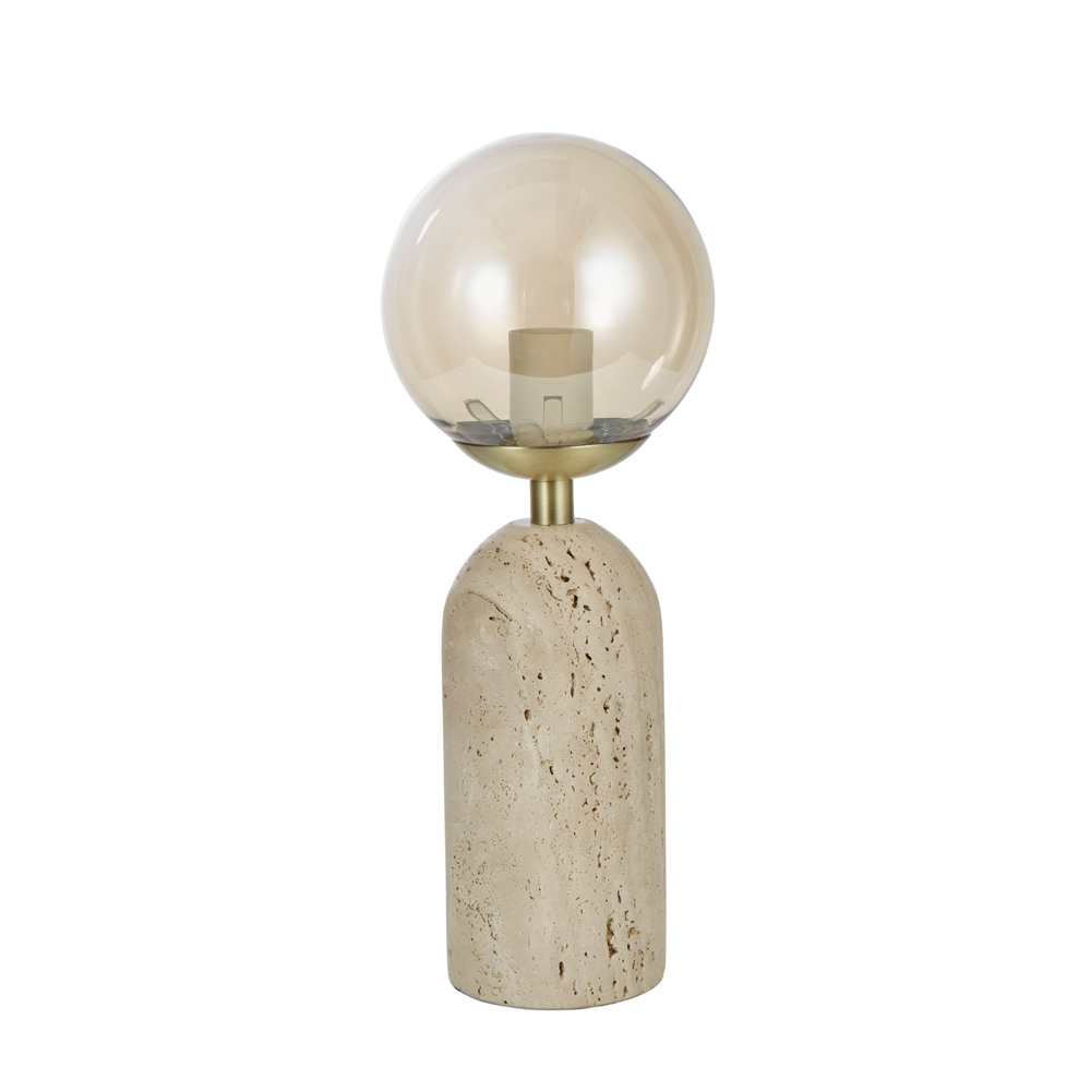 Table Lamp | Travertine Base